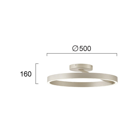 LED Плафон SATURN 4342900 Viokef 47W CCT 3000K-4000K Triac Dimmable | Osvetlenieto.bg