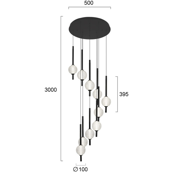 LED Полилей ABEONA 4330600 Viokef 37W 3000K | Osvetlenieto.bg