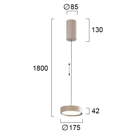 LED Полилей DENVER 4329400 Viokef 21W 3000K | Osvetlenieto.bg