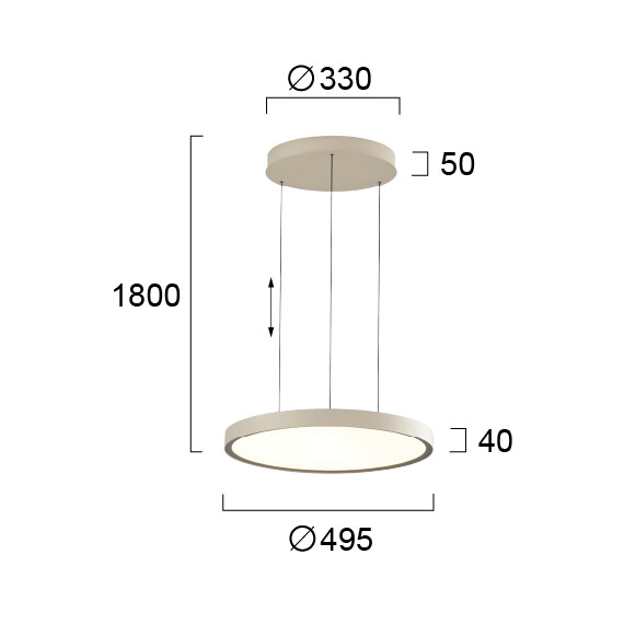 LED Полилей DENVER 4329500 Viokef 76W 3000K | Osvetlenieto.bg