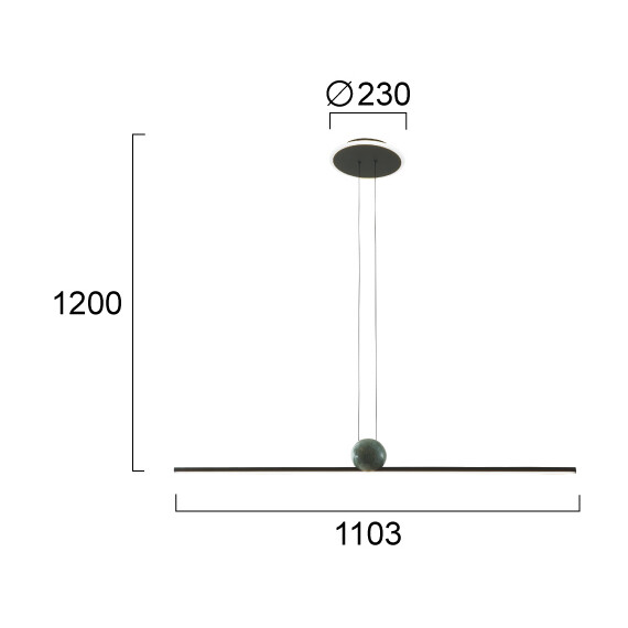 LED Полилей ELLARIA 4348600 Viokef 30W 3000K | Osvetlenieto.bg