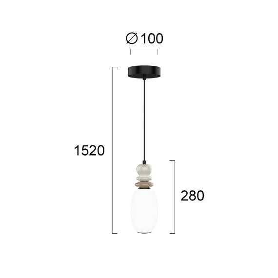 LED Полилей GEMMA 4330800 Viokef 7W 3000K | Osvetlenieto.bg