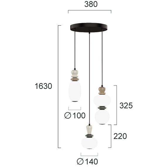 LED Полилей GEMMA 4331000 Viokef 19W 3000K | Osvetlenieto.bg