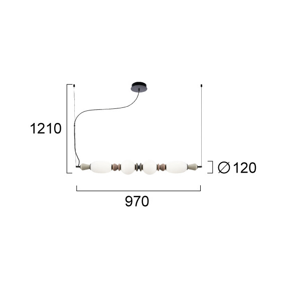 LED Полилей GEMMA 4331100 Viokef 27W 3000K | Osvetlenieto.bg