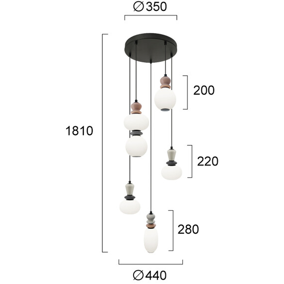 LED Полилей GEMMA 4347000 Viokef 27W 3000K | Osvetlenieto.bg