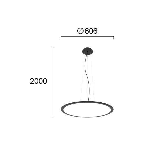LED Полилей GRANDE 4341200 Viokef 57W CCT 3000K-6000K | Osvetlenieto.bg