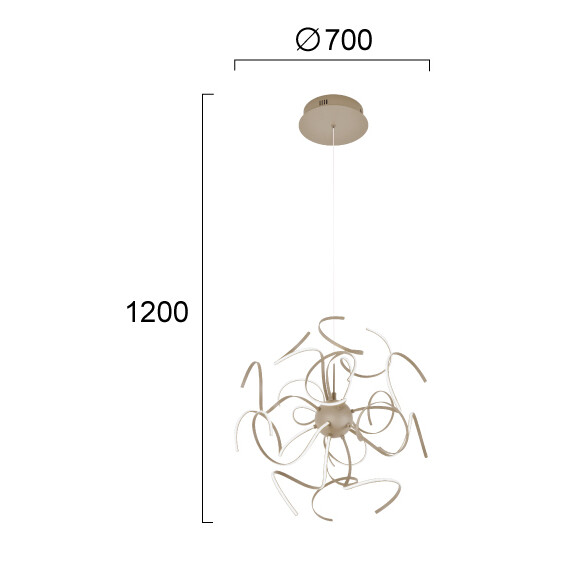 LED Полилей IVANA 4345300 Viokef 39W 3000K | Osvetlenieto.bg