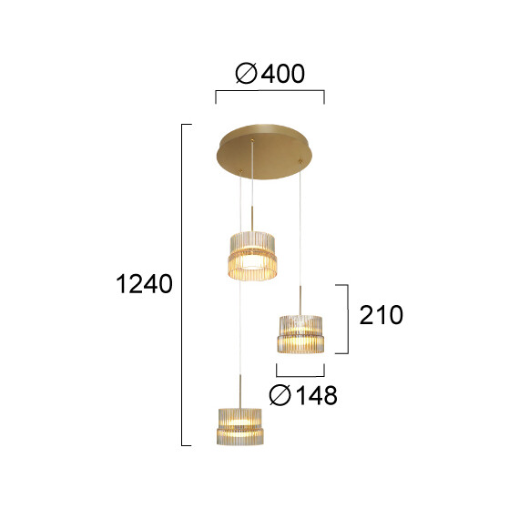 LED Полилей LUXE 4346300 Viokef 34W 3000K | Osvetlenieto.bg