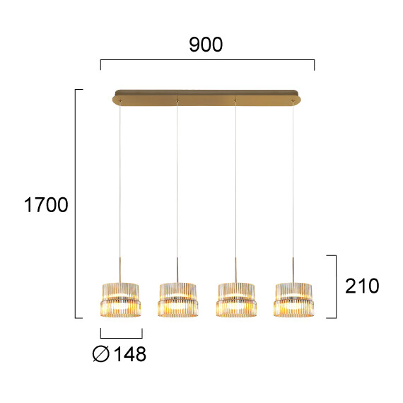 LED Полилей LUXE 4346400 Viokef 46W 3000K | Osvetlenieto.bg
