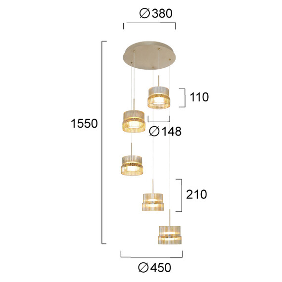 LED Полилей LUXE 4346500 Viokef 57W 3000K | Osvetlenieto.bg