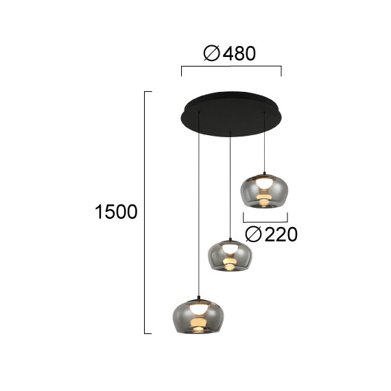 LED Полилей NADIA 4339100 Viokef 35W 3000K | Osvetlenieto.bg