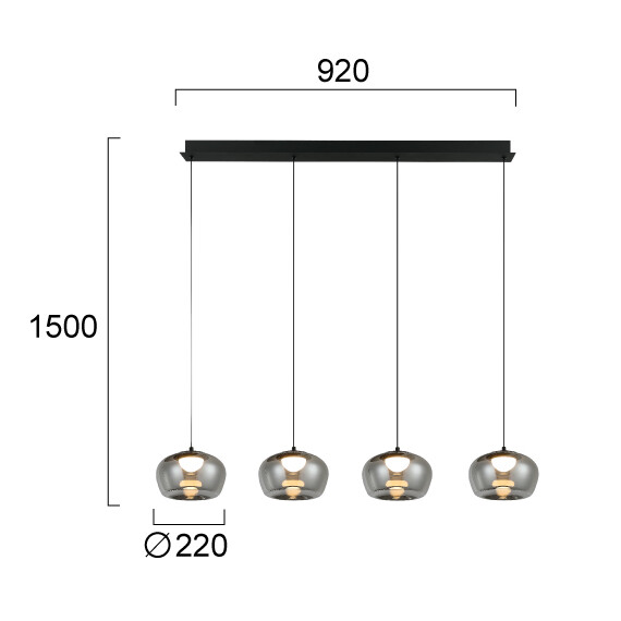 LED Полилей NADIA 4339200 Viokef 44W 3000K | Osvetlenieto.bg