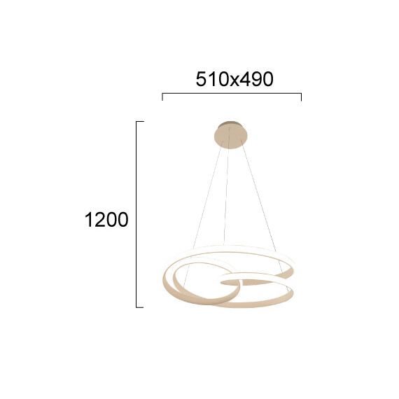 LED Полилей RIBBON 4347600 Viokef 42W 3000K | Osvetlenieto.bg