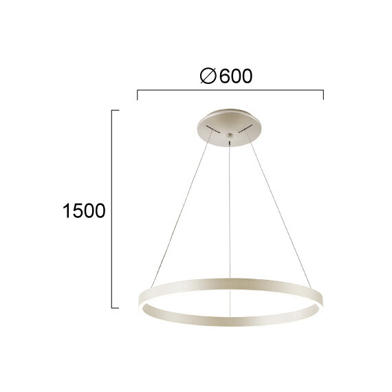 LED Полилей SATURN 4342700 Viokef 48W CCT 3000K-4000K Triac Dimmable | Osvetlenieto.bg