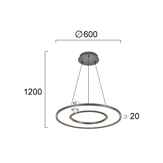 LED Полилей VALERIA 4336600 Viokef 41W 3000K | Osvetlenieto.bg
