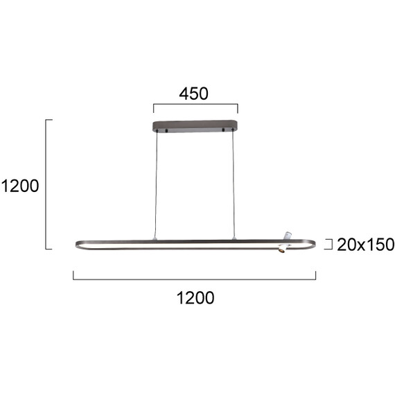 LED Полилей VALERIA 4336800 Viokef 49W 3000K | Osvetlenieto.bg