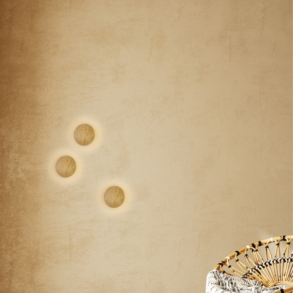 LED Аплик Zambelis 25335 WALL LED LIGHT 6W 3000K NATURAL STONE - WHITE MATT METAL | Osvetlenieto.bg
