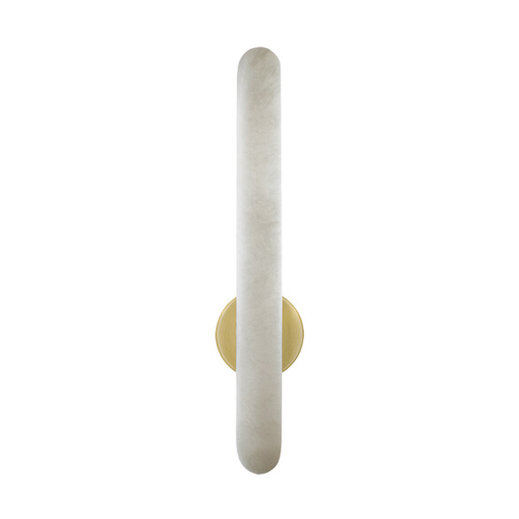 LED Аплик Zambelis 2547 WALL LED LIGHT 15W 3000K TRIAC ALABASTER - BRASS | Osvetlenieto.bg