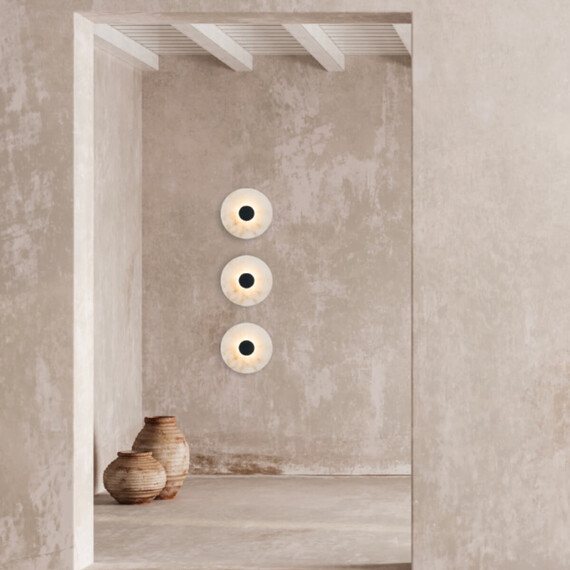 LED Аплик Zambelis 2551 WALL LED LIGHT 5W 3000K ALABASTER - BLACK MATT | Osvetlenieto.bg