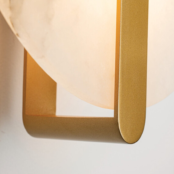 LED Аплик Zambelis 2552 WALL LED LIGHT 5W 3000K ALABASTER - BRASS | Osvetlenieto.bg