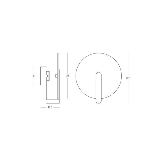 LED Аплик Zambelis 2553 WALL LED LIGHT 5W 3000K ALABASTER - RUST | Osvetlenieto.bg