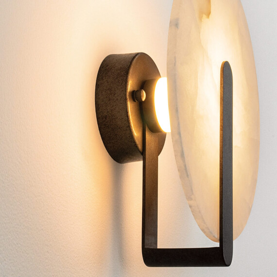 LED Аплик Zambelis 2553 WALL LED LIGHT 5W 3000K ALABASTER - RUST | Osvetlenieto.bg