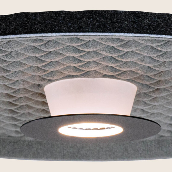 LED Плафон Zambelis 25177 CEILING LED LIGHT 13W 3000K ACOUSTIC LIGHT GREY - BLACK | Osvetlenieto.bg