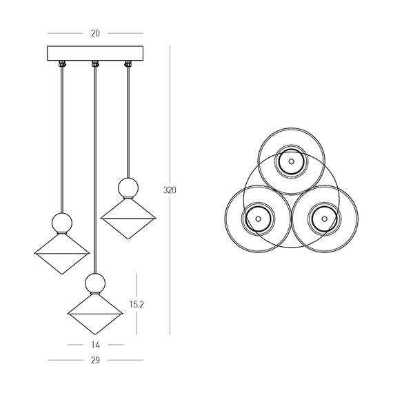 LED Полилей Zambelis 25101 PENDANT LED LIGHT 20W 3000K CERAMIC - METAL - GLASS, BRASS | Osvetlenieto.bg