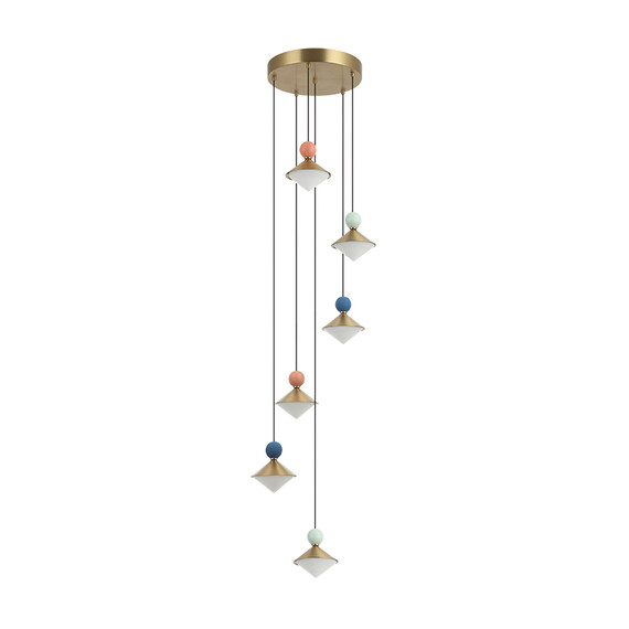 LED Полилей Zambelis 25102 PENDANT LED LIGHT 40W 3000K CERAMIC - METAL - GLASS, BRASS | Osvetlenieto.bg
