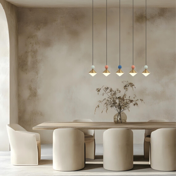 LED Полилей Zambelis 25103 PENDANT LED LINE LIGHT 32W 3000K CERAMIC - METAL - GLASS, BRASS | Osvetlenieto.bg