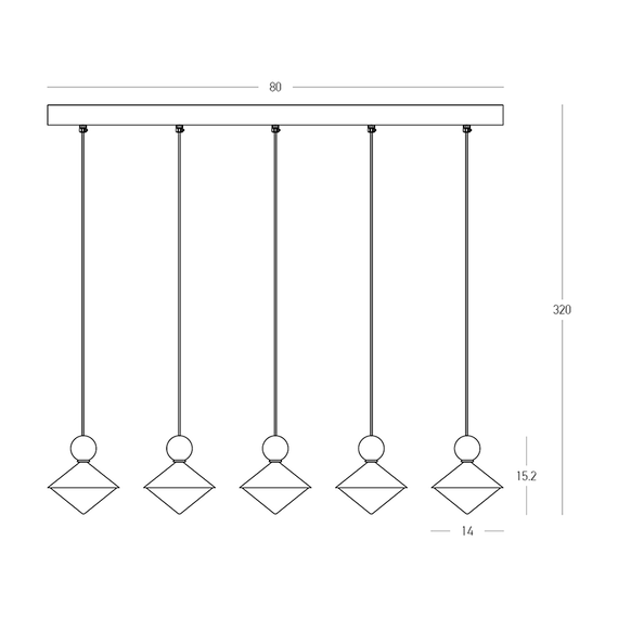 LED Полилей Zambelis 25103 PENDANT LED LINE LIGHT 32W 3000K CERAMIC - METAL - GLASS, BRASS | Osvetlenieto.bg