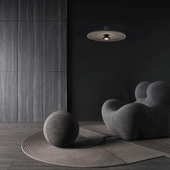 LED Полилей Zambelis 25176 PENDANT LED LIGHT 13W 3000K ACOUSTIC LIGHT GREY - BLACK | Osvetlenieto.bg