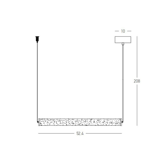 LED Полилей Zambelis 2538 PENDANT LED LINE LIGHT 20W 3000K TRIAC SANDY BLACK - ALABASTER | Osvetlenieto.bg