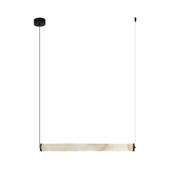 LED Полилей Zambelis 2538 PENDANT LED LINE LIGHT 20W 3000K TRIAC SANDY BLACK - ALABASTER | Osvetlenieto.bg