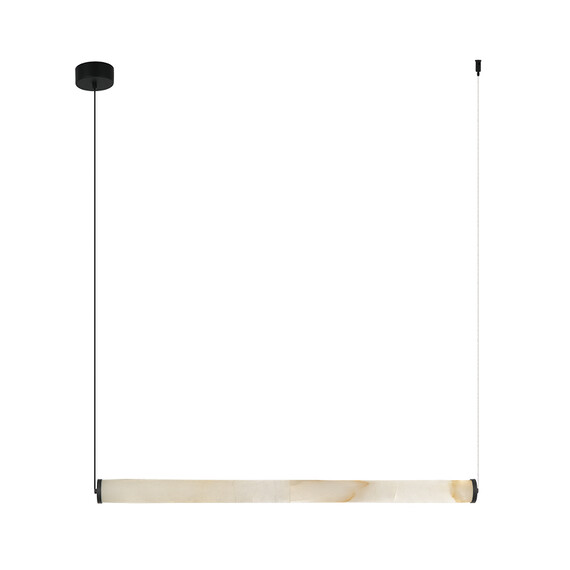 LED Полилей Zambelis 2539 PENDANT LED LINE LIGHT 23W 3000K TRIAC SANDY BLACK - ALABASTER | Osvetlenieto.bg