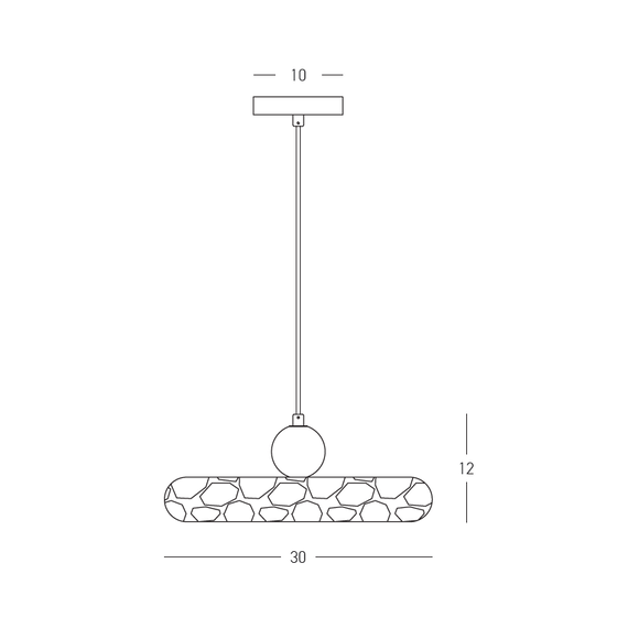 LED Полилей Zambelis 25419 PENDANT LED LIGHT 22W 3000K NATURAL STONE - BROWN WOOD | Osvetlenieto.bg