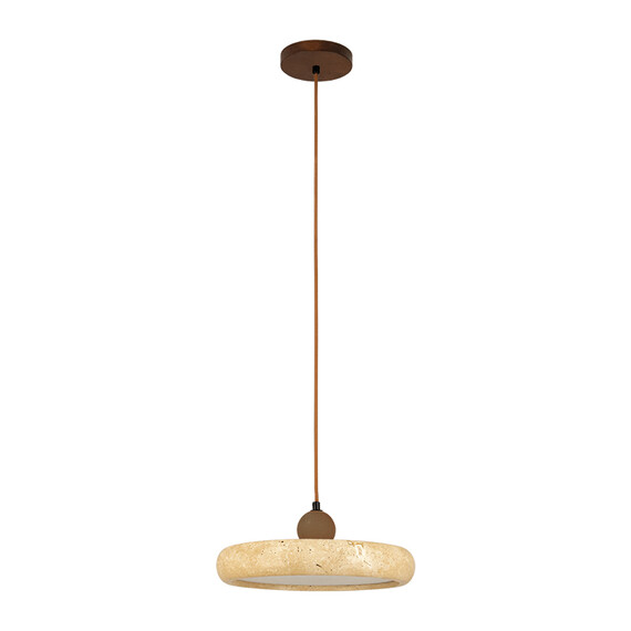 LED Полилей Zambelis 25419 PENDANT LED LIGHT 22W 3000K NATURAL STONE - BROWN WOOD | Osvetlenieto.bg