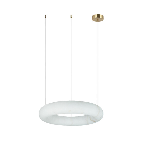 LED Полилей Zambelis 2542 ROUND PENDANT LED LIGHT 25W 3000K TRIAC ALABASTER - BRASS Dimmable Triac | Osvetlenieto.bg