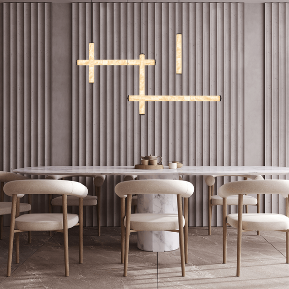 LED Полилей Zambelis 25421 PENDANT LED LIGHT 93W 3000K SANDY BLACK METAL - ALUMINIUM - ALABASTER | Osvetlenieto.bg