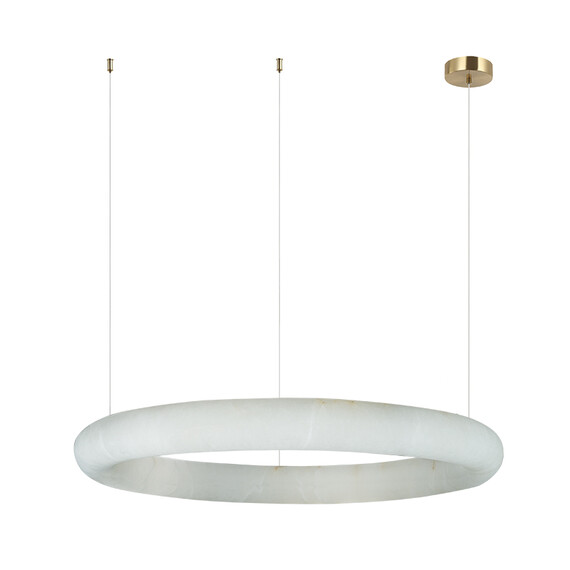 LED Полилей Zambelis 2544 ROUND PENDANT LED LIGHT 45W 3000K TRIAC ALABASTER - BRASS Dimmable Triac | Osvetlenieto.bg