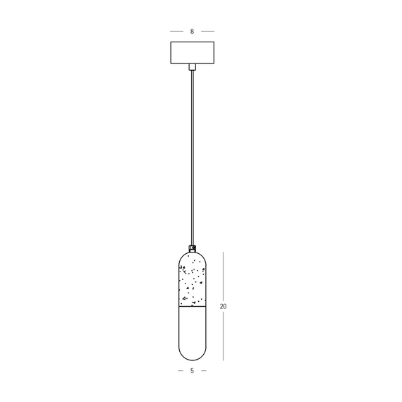 LED Полилей Zambelis 2545 PENDANT LED LIGHT 7W 3000K TRIAC ALABASTER - BRASS | Osvetlenieto.bg