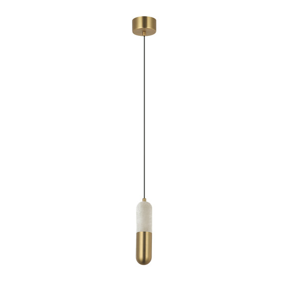 LED Полилей Zambelis 2545 PENDANT LED LIGHT 7W 3000K TRIAC ALABASTER - BRASS | Osvetlenieto.bg