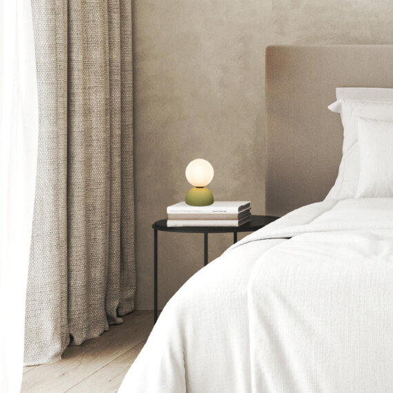 Настолна лампа Zambelis 2589 TABLE LIGHT 1xG9 CLAY OLIVE GREEN - BLACK | Osvetlenieto.bg