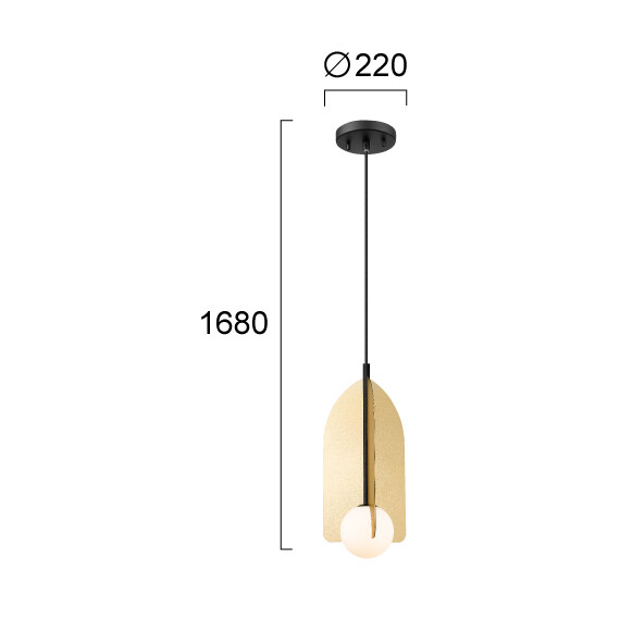 Полилей FEDORA 4324901 Viokef 1xG9 | Osvetlenieto.bg