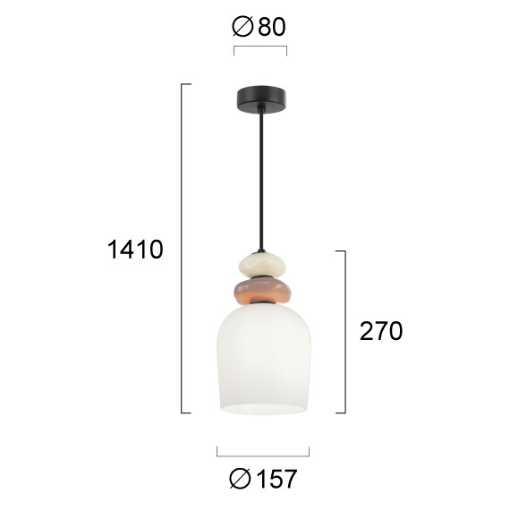 Полилей HILDA 4346700 Viokef 1xE14 | Osvetlenieto.bg