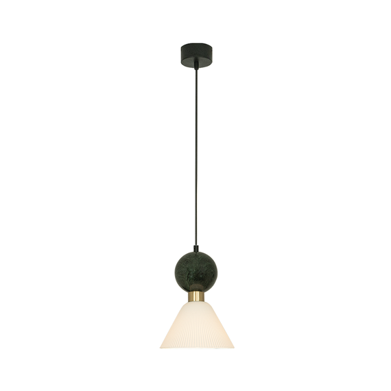Полилей Zambelis 23238 PENDANT LAMP 1xE14 GREEN MARBLE - BRASS | Osvetlenieto.bg