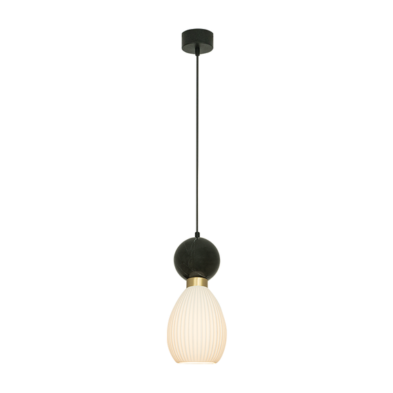 Полилей Zambelis 23239 PENDANT LAMP 1xE14 BLACK MARBLE - BRASS | Osvetlenieto.bg
