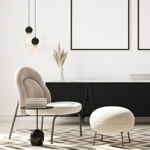 Полилей Zambelis 23240 PENDANT LAMP 1xE14 BLACK MARBLE - BRASS | Osvetlenieto.bg