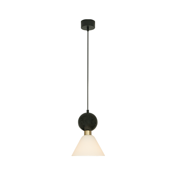 Полилей Zambelis 23240 PENDANT LAMP 1xE14 BLACK MARBLE - BRASS | Osvetlenieto.bg