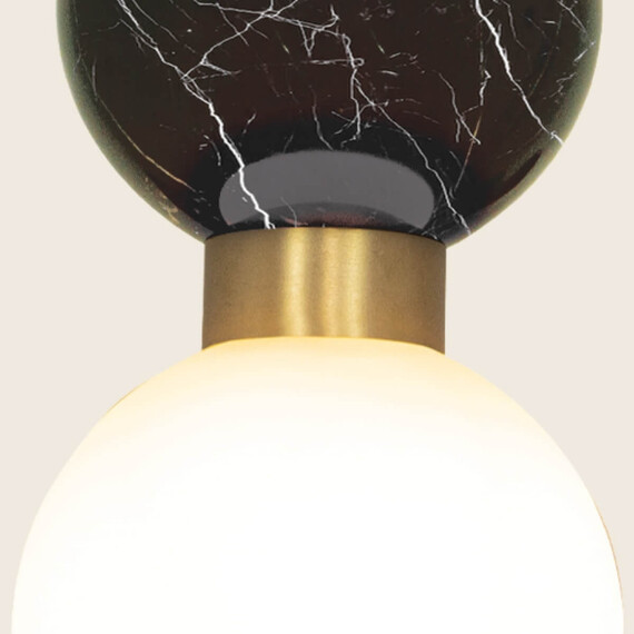 Полилей Zambelis 23241 PENDANT LAMP 1xG9 BLACK MARBLE - BRASS | Osvetlenieto.bg